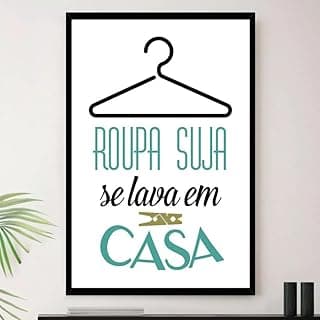 Quadro decorativo lavanderia roupa suja casa A3 35x45cm