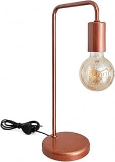 Abajur Luminaria De Mesa - Estilo Retrô Ideal para escritório, home office, sala, quarto (Cobre)