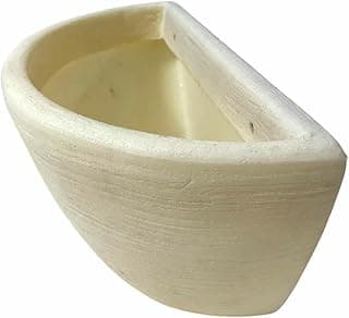 Vaso de parede em polietileno para jardim vertical, cor bege, 28x14 cm