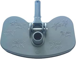 Aspirador manual para piscinas com design de folhas, cor cinza