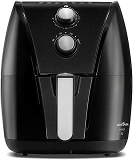 Fritadeira Elétrica Air Fryer Britânia BAF45A Gold Antiaderente 5L Preto 1500W 220V