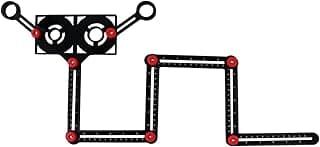 Régua dobrável multiangular em alumínio com ângulos fixos e ajustável