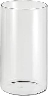 Generic Vaso cilíndrico de vidro transparente, 15 cm de altura e 8 cm de diâmetro, decoração de casa moderna, centros de mesa de casamento (623 g)