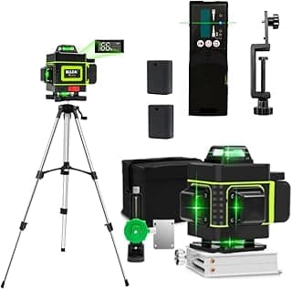 Kit nível a laser 16 linhas display verde com tripé e acessórios