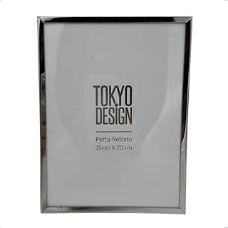 Porta-retrato Tokyo Design 15x20 cm em aço inox brilhante, frente