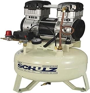 Compressor odontológico silencioso Schulz 9PCM 29L 110V CSD 9/30 branco e preto