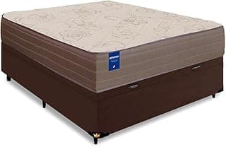 Cama Box Baú Casal Colchão de Espuma D33 Semi Ortopédico Extra Firme Orthotec Marrom 138x188x71cm
