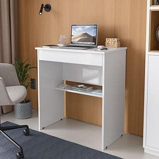 Mesa Escrivaninha Para Computador Escritório Com Gaveta Multiuso (Branco)