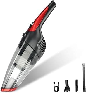 Aspirador portátil sem fio com três tipos de bicos, acessórios e conector USB