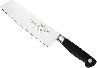 Faca de vegetais Nakiri Mercer Culinary M20907 Genesis 17cm, preta com cabo preto
