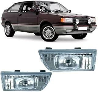 Faróis Auxiliares de Milha Quadrados para Volkswagen Gol Quadrado 1989 A 1994 - Cromados