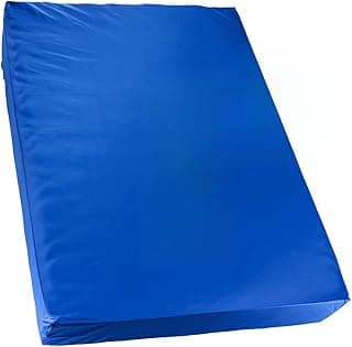 Capa protetora impermeável azul para colchão, 188 x 138 x 28 cm, com zíper