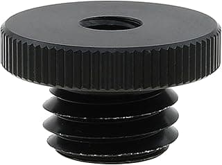 Adaptador de tripé de nível a laser de liga de alumínio preto com rosca de 1/4 fêmea e 5/8 macho