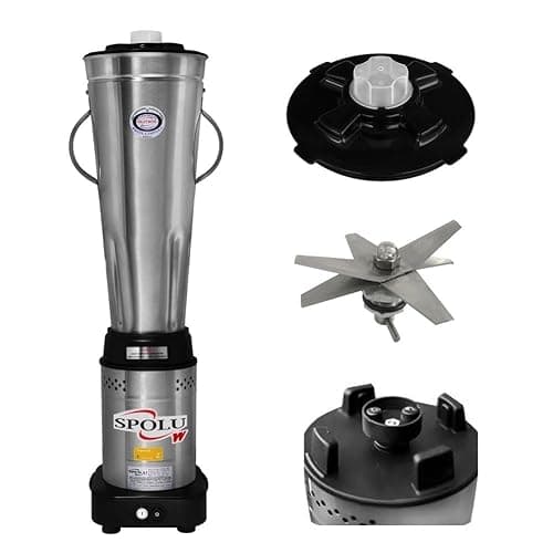 Liquidificador Industrial Baixa Rotação Spolu 10 L Inox Bivolt com componentes