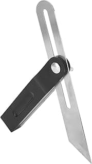 Esquadro de corte para madeira Outdoorm de 20 cm com escala móvel de 360 graus