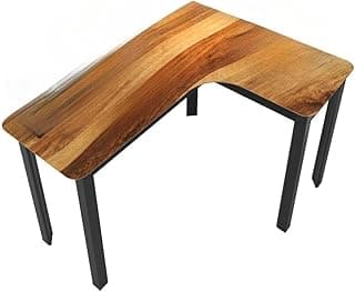 Mesa Gamer em L 120cm Escrivaninha de Canto Home Office Mesa Computador Setup Geek Moderna(Veios Em Onda)