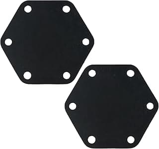 Diafragmas pretos hexagonais para descarregador de compressor de ar, conjunto de 2