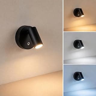 Luminária LED Magnética Recarregável com 3 Cores Ajustáveis para Cozinha, Quarto, Armário - Preto