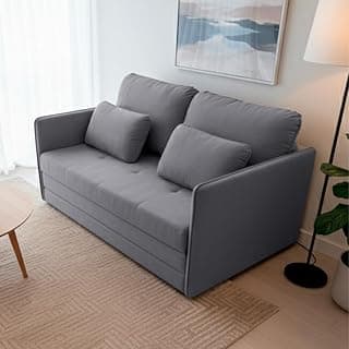 Poltrona Cama Casal Retrátil 2 Lugares 152cm Zora K01 Linho Soft Grafite - Lyam Decor