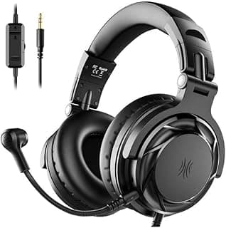 Fone de ouvido preto para estúdio DJ OneOdio Pro-G Studio com microfone e cabo destacável