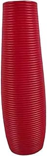 Vaso de chão alto vermelho minimalista, decoração para casa, entrada, sala de estar, corredor interno, casa de fazenda