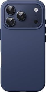 Capa JETech Silicone Líquido Azul Escuro para iPhone 17 Pro Max