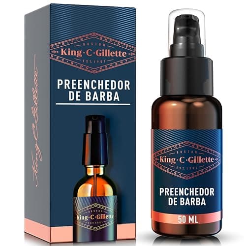 KING C. GILLETTE, Preenchedor de Barba 50ml, Sérum para barba, cuidado da barba para Homens, produtos para barba, aumenta o volume