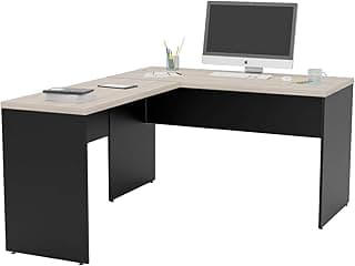 Escrivaninha em L 120x150cm MDP com Tampo 30mm, Pé Painel e Borda Em ABS Premium, Mesa para Escritório Corporativo e Home Office com Design Moderno Netmobil (Dubai)