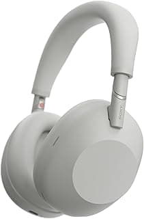 Fone de ouvido sem fio Sony WH-1000XM6, branco, com cancelamento de ruído, 12 microfones, controle de toque, dobrável.
