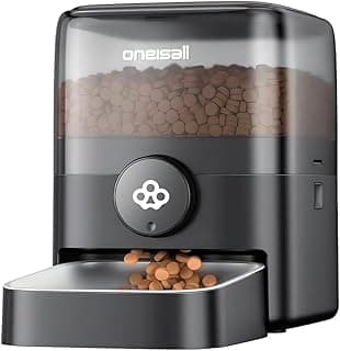 Comedouro Automático 3 Litros Programável para Cães e Gatos | Alimentador Pet Botão Horários Regulares | Dispenser Ração Diária | Modelo PF05