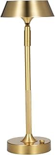 Luminária de mesa vintage em metal dourado com cúpula para leitura e estudo