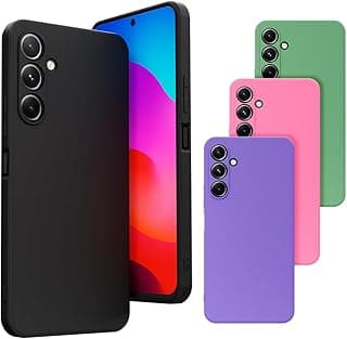 Capas de silicone para Samsung Galaxy A05S em várias cores - preto, verde, rosa e roxo