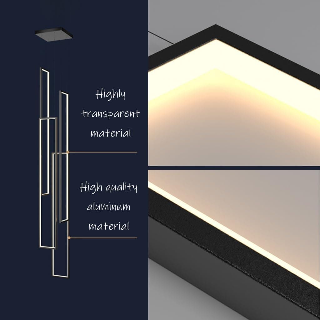 Luminária Pendente LED Regulável com Controle Remoto Longa Cor Prata 100W