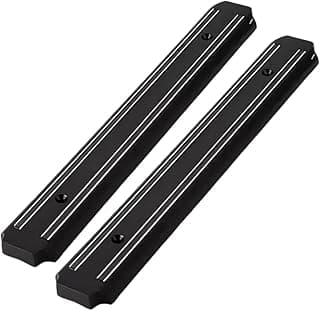 Kit de duas barras magnéticas de 33 cm para facas, aço inoxidável, fundo branco
