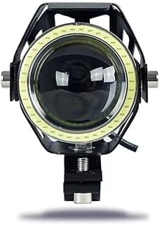 Par de farol de milha LED U7 Angel Eye azul 6000K impermeável IP67