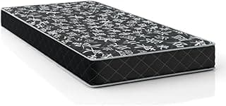 Colchão Solteiro D20 Preto Estampado Espuma Com Certificado do Inmetro Ortopédico Anti Ácaro 188x78x12 CM - AV