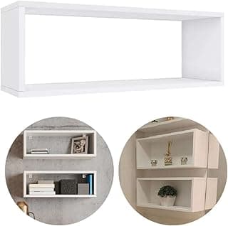 Prateleira Retangular Decoração Nicho Sala Quarto Banheiro Cozinha Branco 50cm