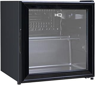 Frigobar HQ Expositor Vertical Vidro Duplo 50 Litros Preto 220V