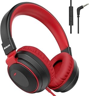 Fone de Ouvido Mekata Infantil com Volume Limitado 85/94 Db Dobrável com Microfone Preto
