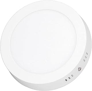 Luz de teto LED redonda ultra fina de 12W Garosa, montagem embutida, alumínio ABS, 6500K, luz do dia, para cozinha, banheiro e escritório