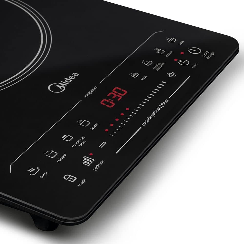 Cooktop Portátil Midea por Indução com 8 Funções Preto 110V