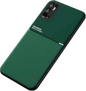 Capa de telefone verde com placa de metal embutida para Redmi Note 10 5G/Xiaomi Poco M3 Pro