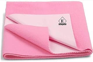 Protetor de colchão rosa impermeável dobrado