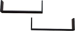 Kit 2 Prateleiras Nicho U 54x10x15 Livros Decoração - Preto