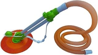 Aspirador automático para piscinas com mangueira de 11 metros, design laranja e verde