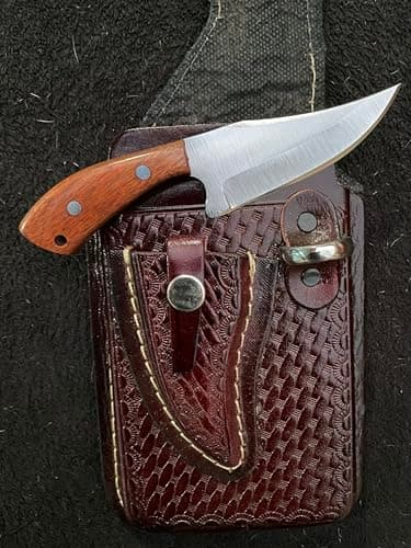 Faca Tatuzinha Lisa Conjunto Celular/Faca Mini Faquinha Campeira Skinner Versátil Uso Diário Corte Preciso Aço Inox 420 (LISA MADEIRA)