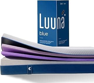 Colchão Casal Luuna Blue, 21cm de altura, 10 Anos de Garantia, 3 Camadas de Espumas Média-Firme, Ortopédico, Suporte à Coluna, Tecnologia Cloud Comfort, Capa Removível