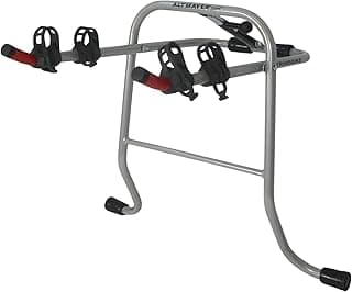 Suporte automotivo para 2 bicicletas Transbike Luxo em aço com alças pretas e vermelhas