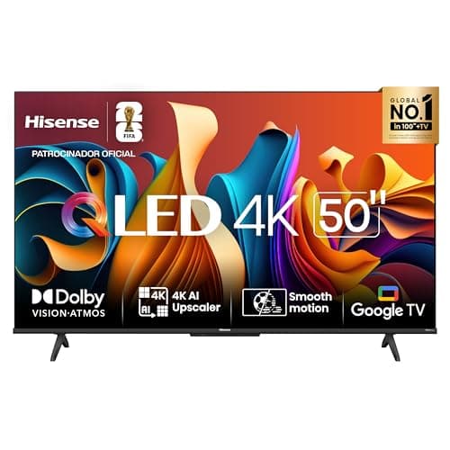 Smart TV Hisense 50Q6N UHD 4K QLED Google TV 50 Polegadas Compatível com Alexa