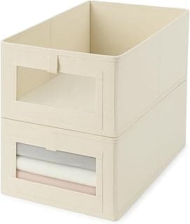 Caixa Organizadora 18L Dobrável com Visor Transparente | Cesto Multiuso para Closet, Armário, Lavanderia e Quarto (2)